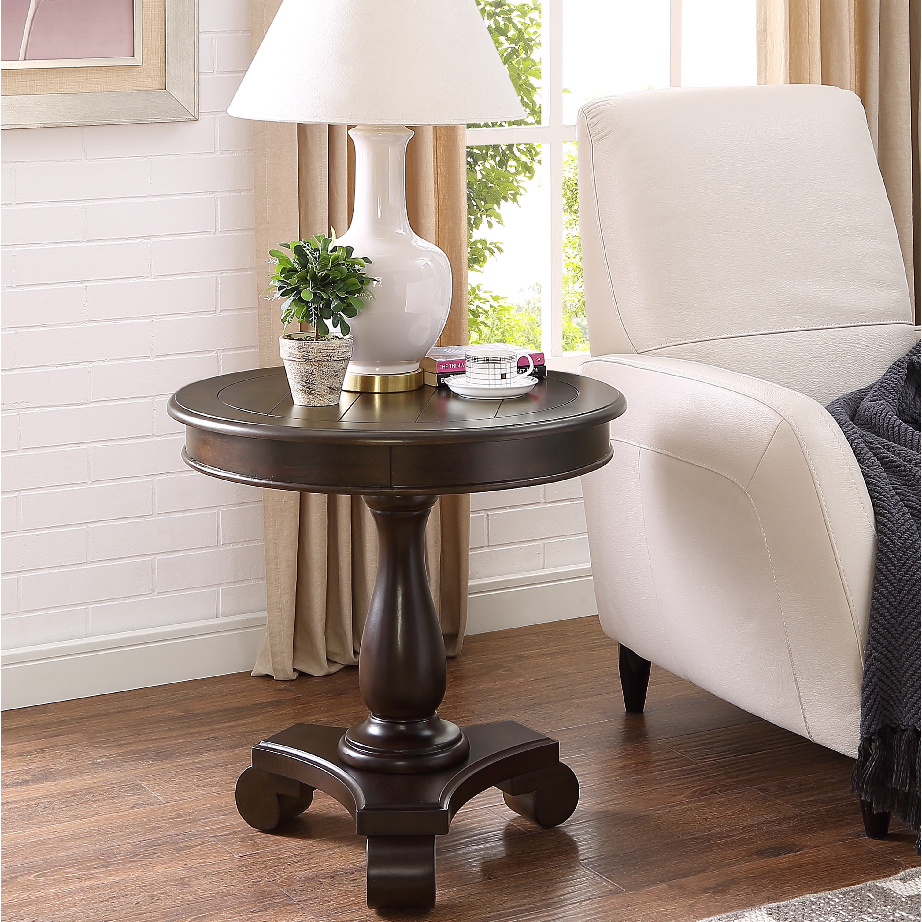pedestal lamp table