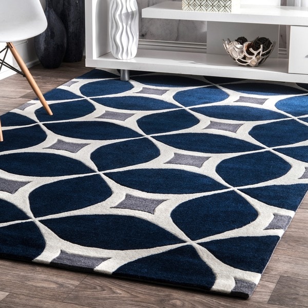 Carson Carrington Braedstrup Handmade Navy Area Rug