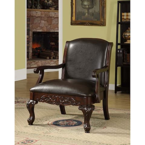 Furniture of America Alcor Traditional Dark Cherry Accent Chair