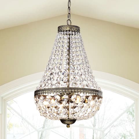 Symmetric Crystal Antique Brushed Black Copper Chandelier