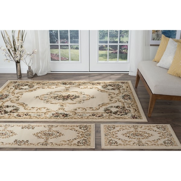 Copper Grove Tunxis 3-piece Beige Traditional Area Rug Set