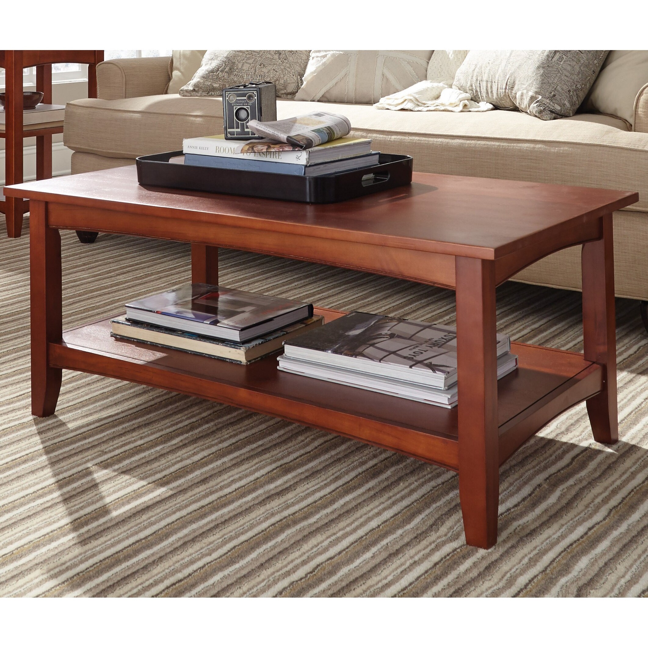 Shop Copper Grove Daintree 42 Inch Wood Coffee Table With Shelf