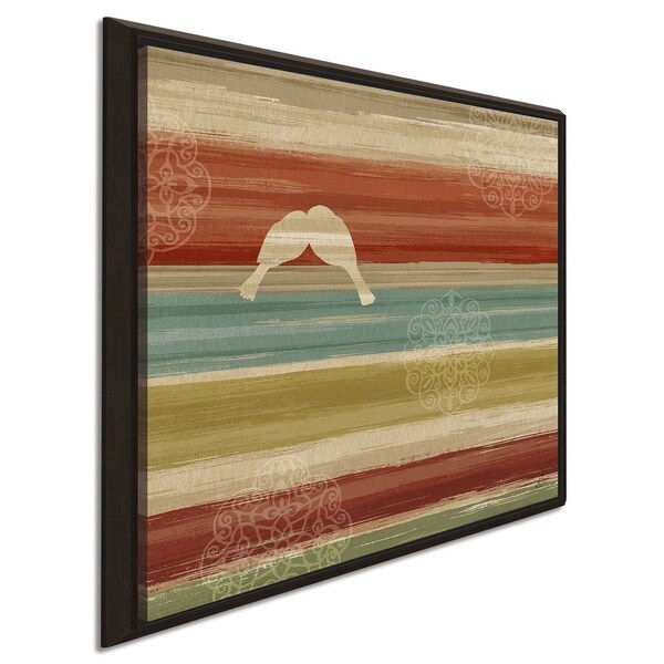 Daphne Brissonnet "Mumbai Rainbow Birds II" Giclee Stretched Canvas Wall Art