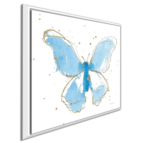 Shirley Novak "Gilded Butterflies II" Giclee Stretched Canvas Wall Art