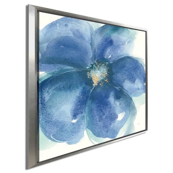 Chris Paschke "Indigo Mint IV" Giclee Stretched Canvas Wall Art