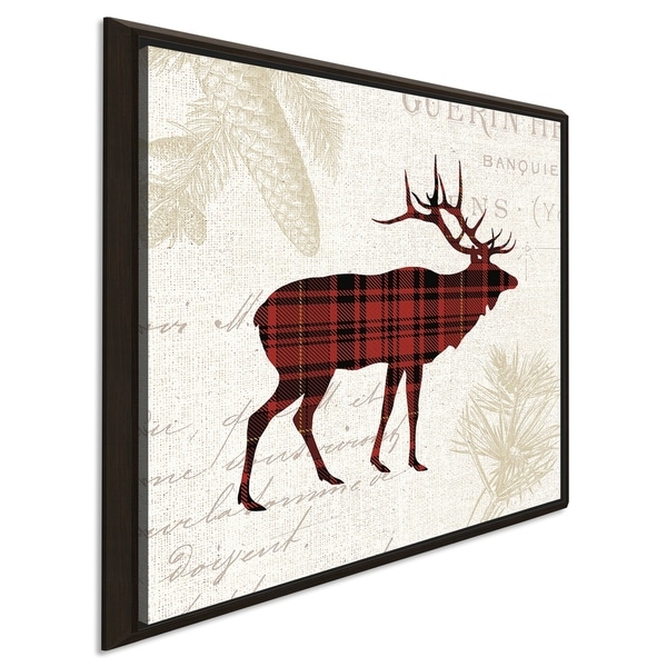 "Plaid Lodge III" Giclee Stretched Canvas Wall Art