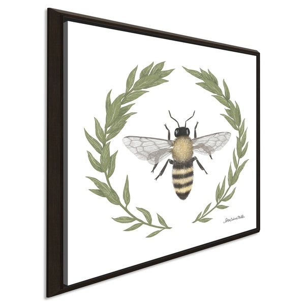 Sara Zieve Miller "Happy to Bee Home I" Giclee Stretched Canvas Wall Art