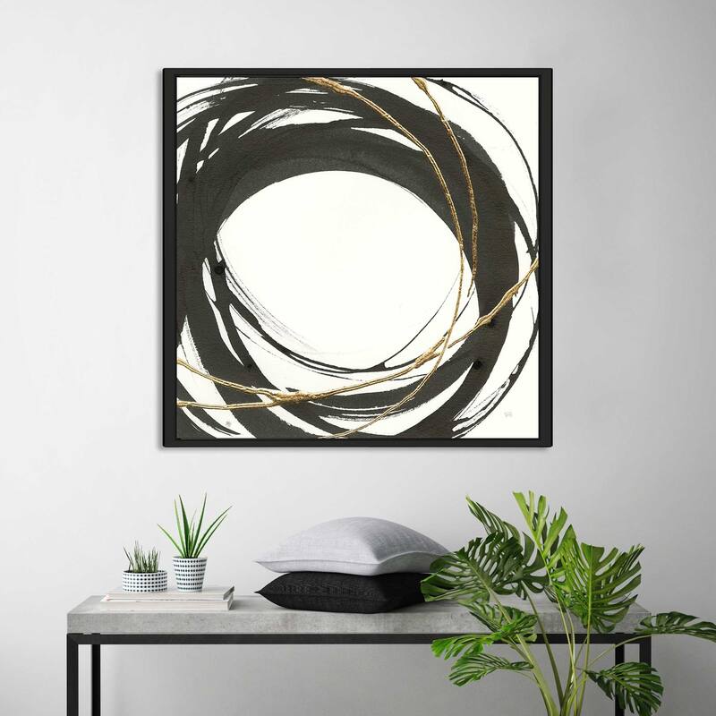Chris Paschke "Gilded Enso III" Giclee Stretched Canvas Wall Art