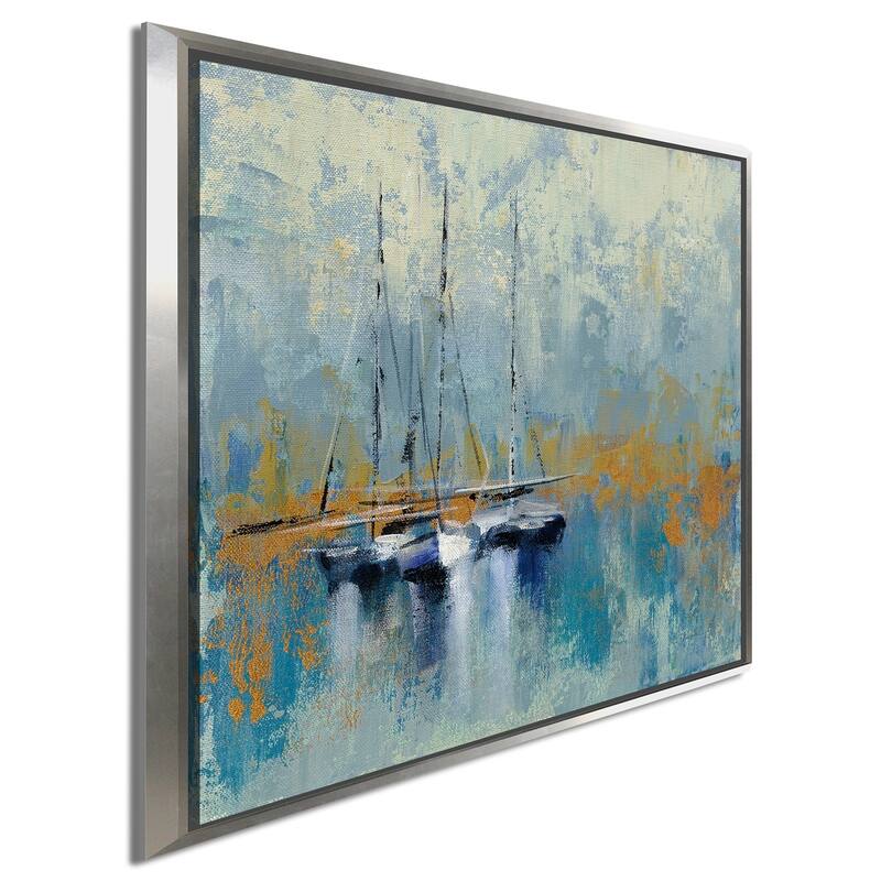 Silvia Vassileva "Boats in the Harbor III" Giclee Stretched Canvas Wall Art