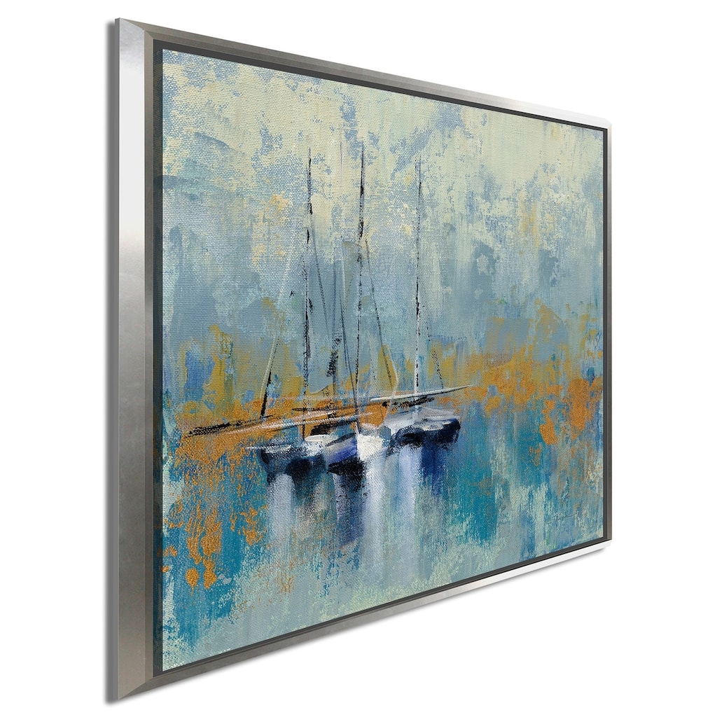 Silvia Vassileva "Boats in the Harbor III" Giclee Stretched Canvas Wall Art