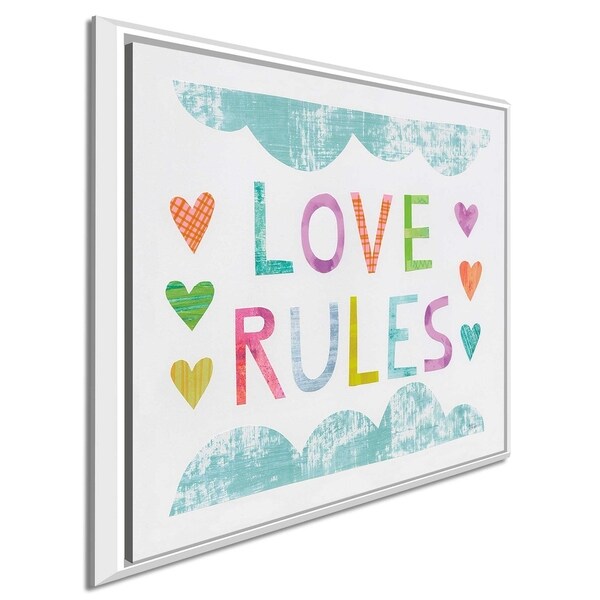Melissa Averinos "Unicorn Magic III Sq Blue" Canvas Print in Floating Frame