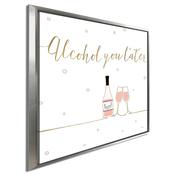 Veronique Charron "Underlined Bubbly VIII" Giclee Stretched Canvas Wall Art