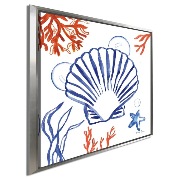 Farida Zaman "Coastal Jewels III" Giclee Stretched Canvas Wall Art