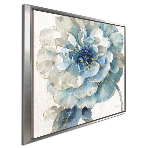 Lisa Audit "Indigold VII" Canvas Print in Floating Frame