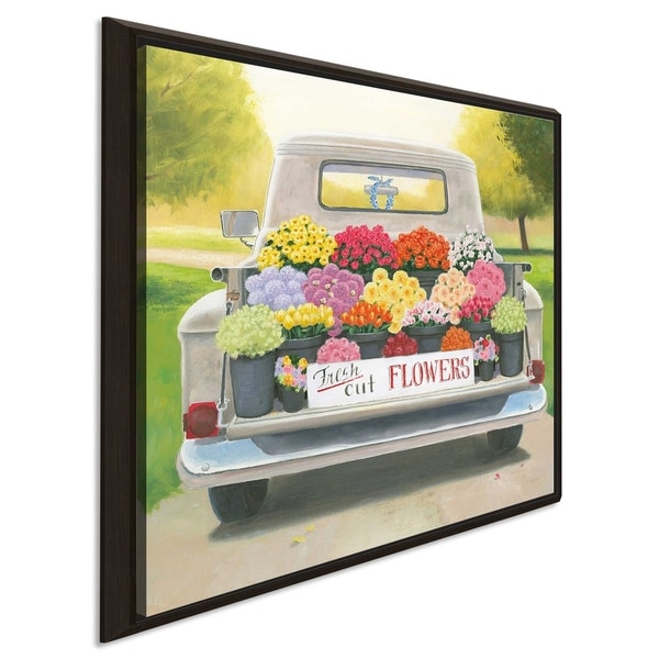 James Wiens "Beautiful Country III Square" Canvas Print in Floating Frame