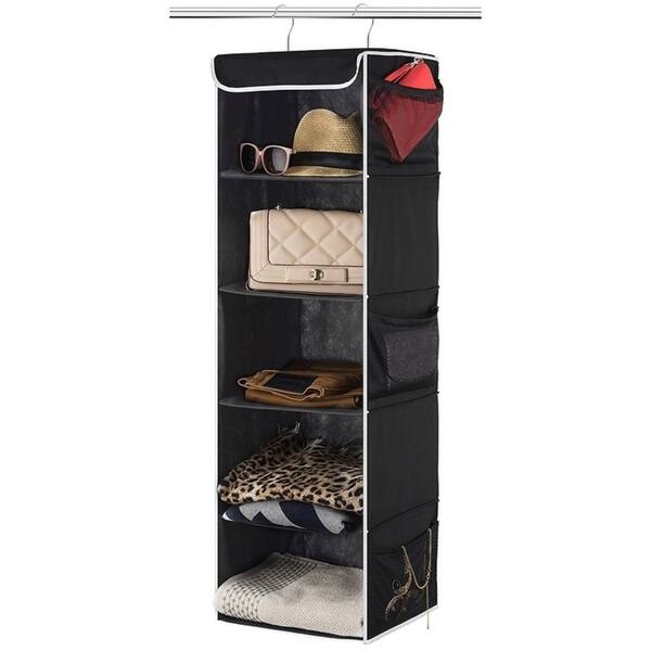 Shop 5 Shelf Hanging Closet Organizer Hanging Shelves With 6 Side