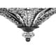 preview thumbnail 5 of 13, Silver Orchid Furey Bronze Tiered Glass Semi-flush Lighting Fixture - 14.75"L x 14.75"W x 15.25"H - 14.75"L x 14.75"W x 15.25"H