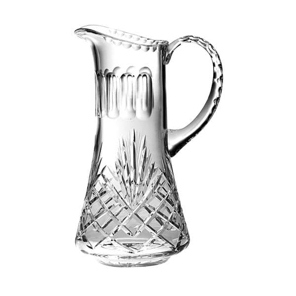 Blown Clear Glass Sterling Silver Cocktail Pitcher