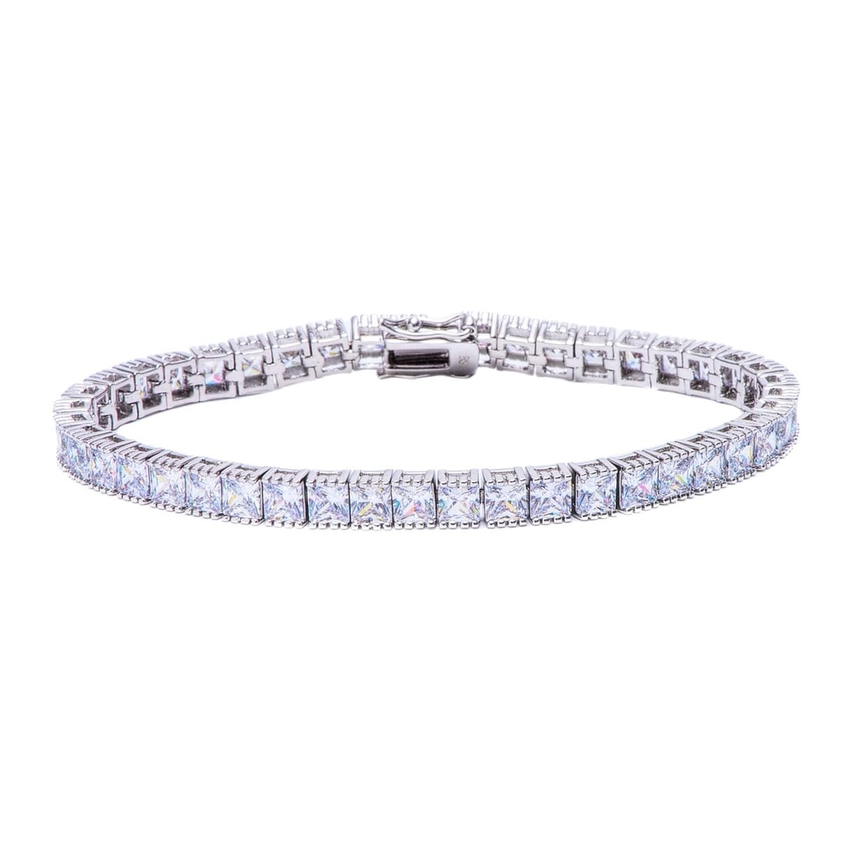 Pori Jewelers Rhodium Ptd Princess Tennis Bracelet Wcrystals By Swarovski Elements Pori Jewelers Rhodium Ptd Princess Tennis Bracelet Wcrystals By Swarovski Elements