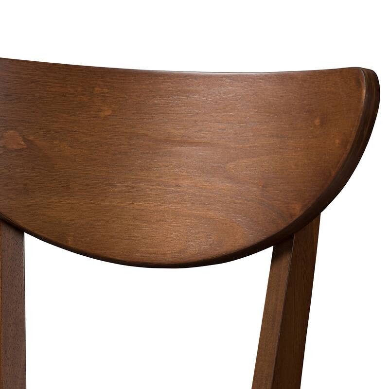 Mid-Century Black Faux Leather Bar Stool Set by Baxton Studio