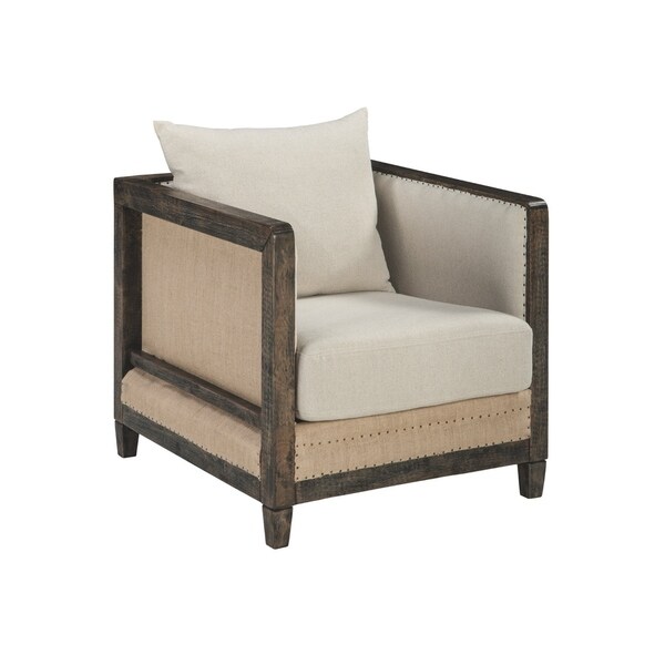 Copeland Vintage Casual Linen Accent Chair - Overstock - 20465535