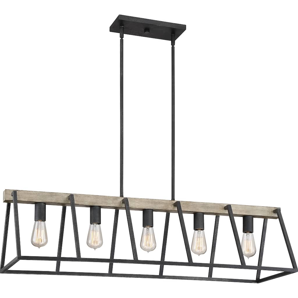 Quoizel Brockton Grey Ash Island Chandelier