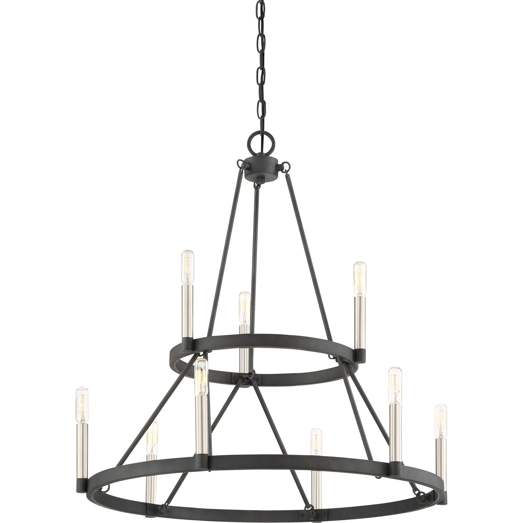 Quoizel Doran Mottled Black 9-light Chandelier - Chandeliers For Bedrooms by Overstock.com