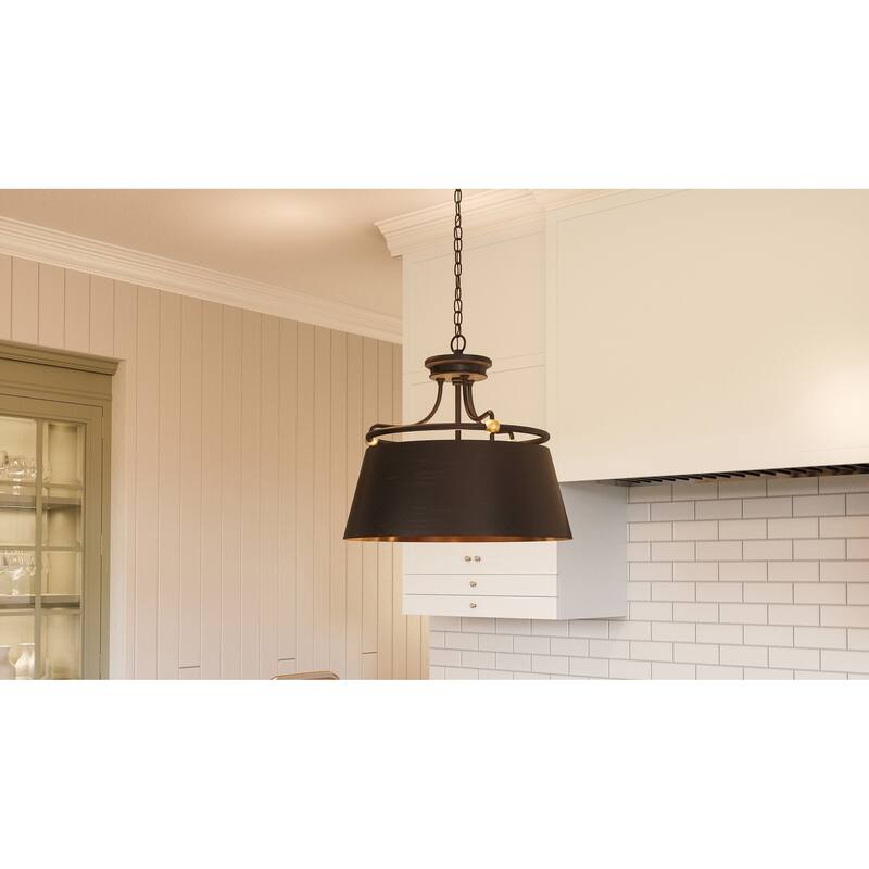 Quoizel Fairview Western Bronze 3-light Pendant