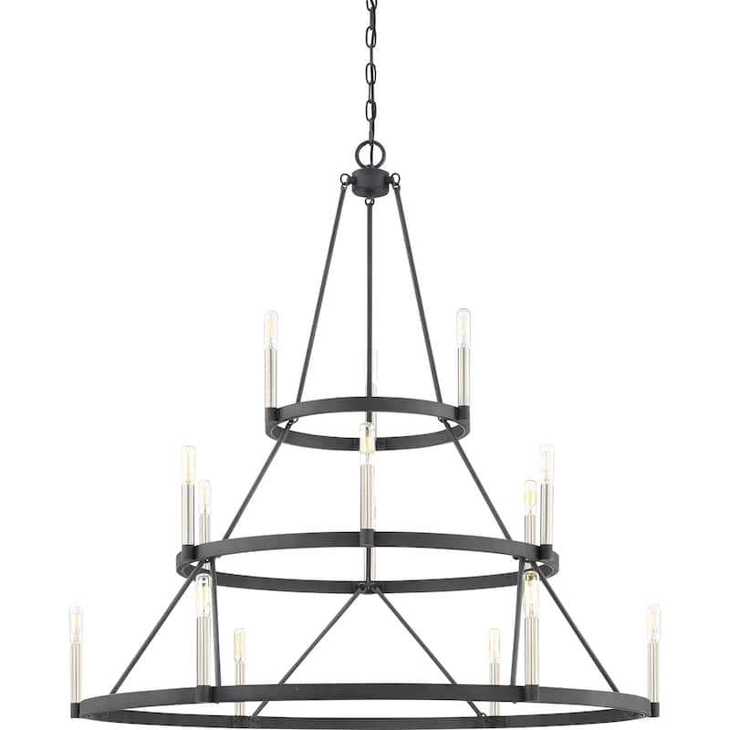Quoizel Doran Mottled Black 15-light Chandelier