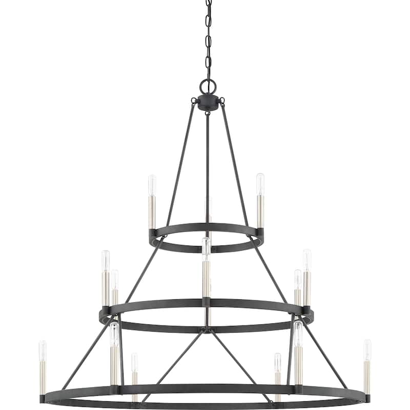Quoizel Doran Mottled Black 15-light Chandelier