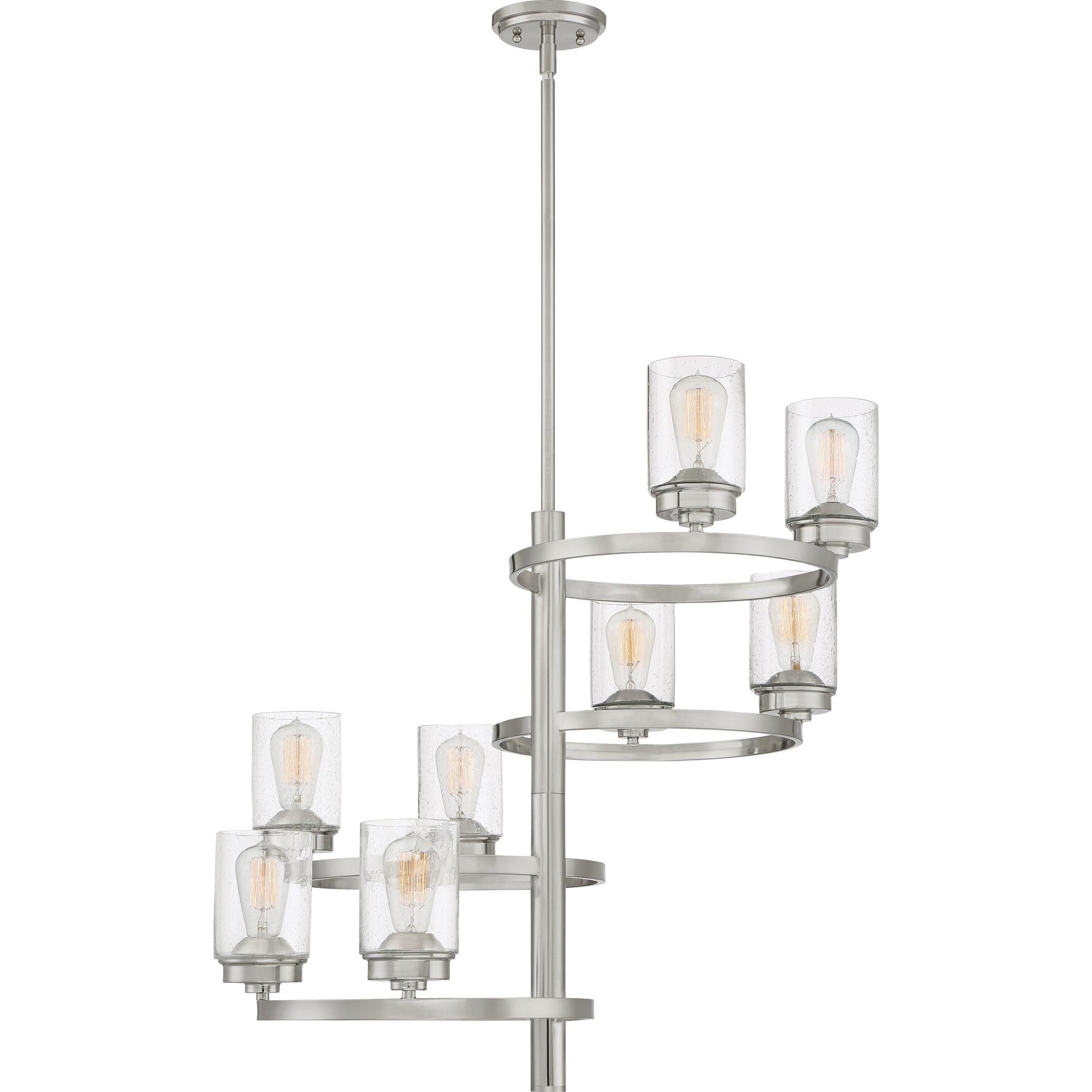 Quoizel Evolution Brushed Nickel 8-light Chandelier - Chandeliers For Bedrooms by Overstock.com