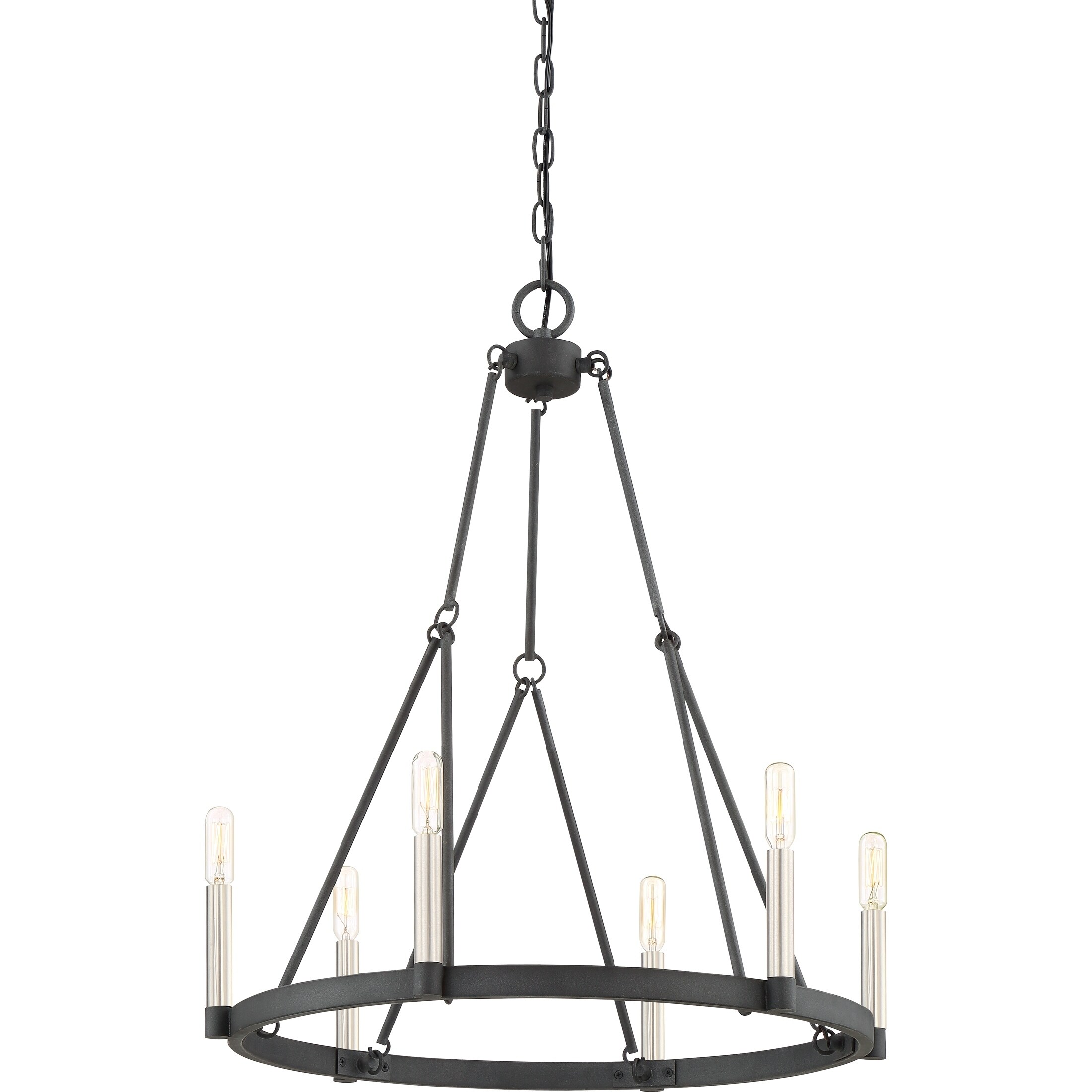 Quoizel Doran Mottled Black 6-light Chandelier - Chandeliers For Bedrooms by Overstock.com