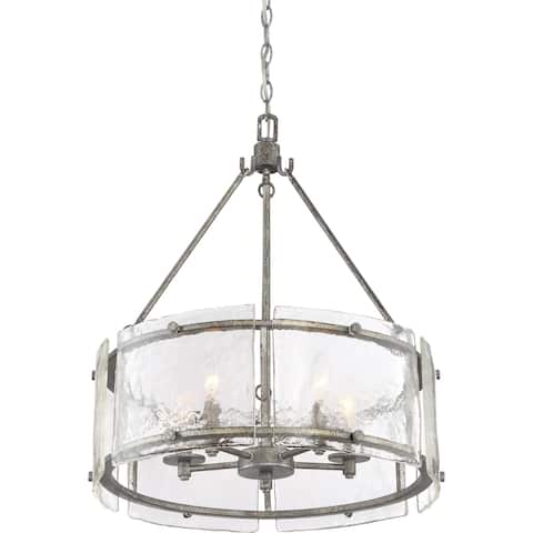 Quoizel Fortress Mottled Silver Pendant