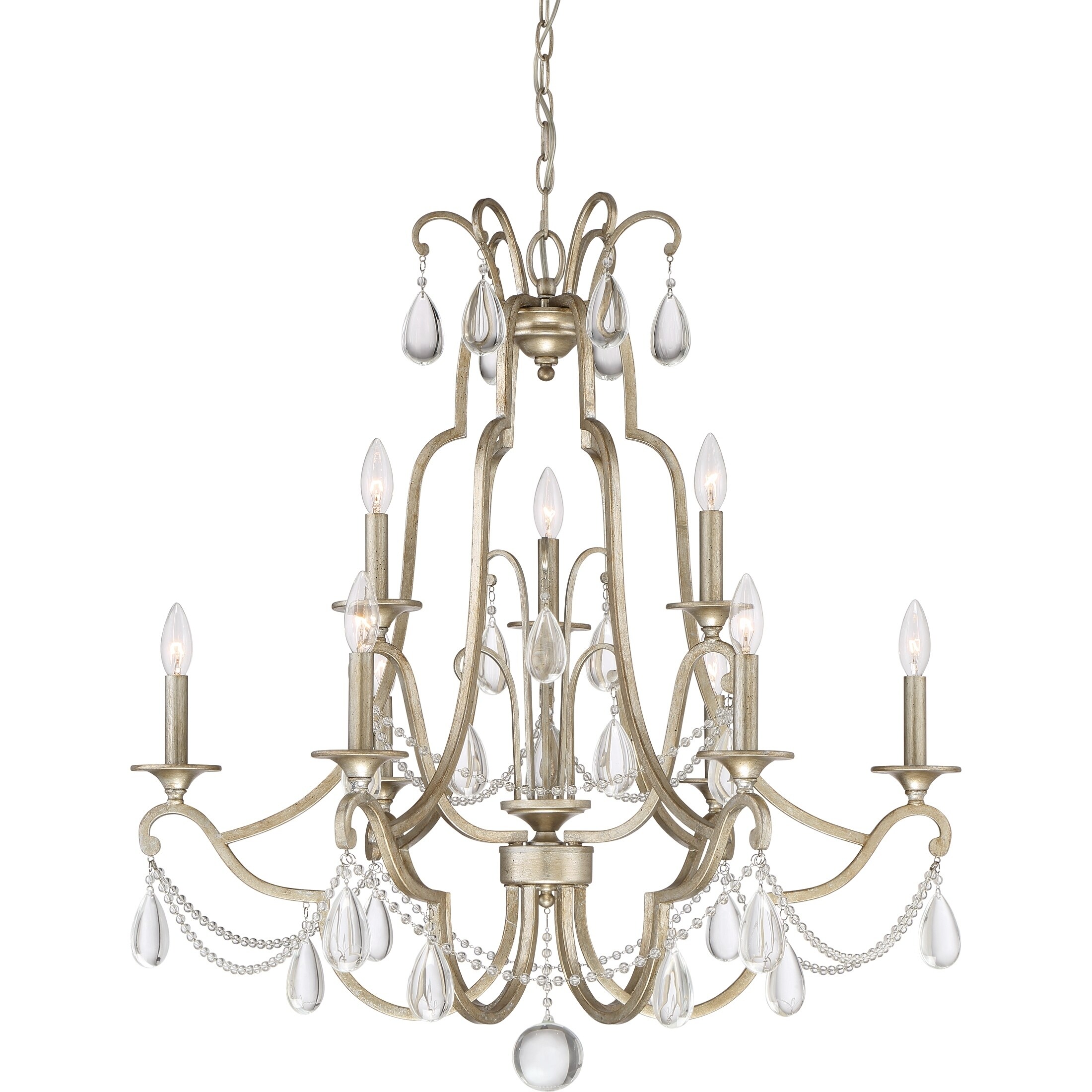 Quoizel Regent Vintage Gold 9-light Chandelier - Chandeliers For Bedrooms by Overstock.com