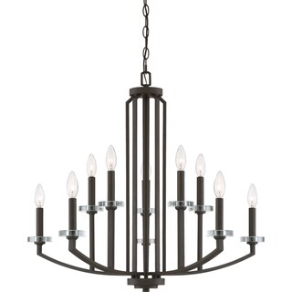 Quoizel Transit Steel 10-light Chandelier (Bronze) - Chandeliers For Bedrooms by Overstock.com