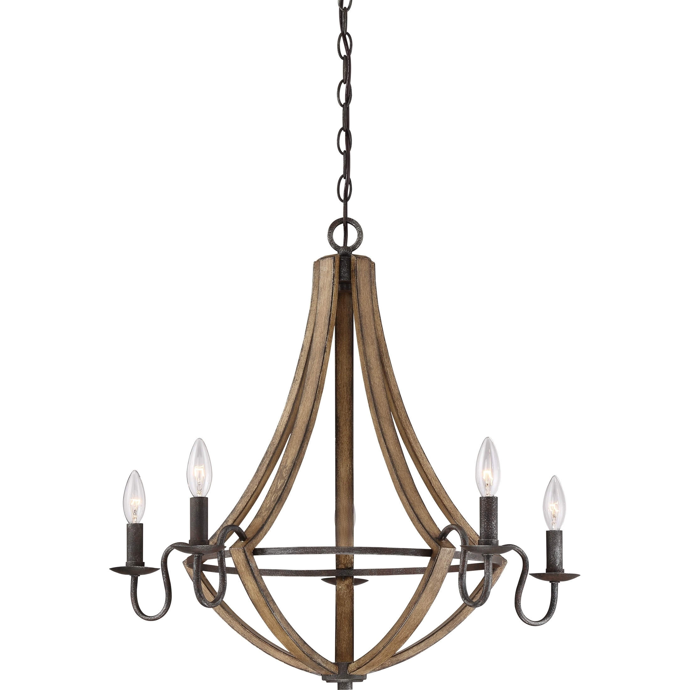 Quoizel Shire Rustic Black 5-light Chandelier - Chandeliers For Bedrooms by Overstock.com