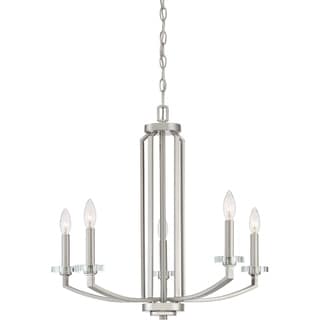 Quoizel Transit Steel 5-light Chandelier (Nickel) - Chandeliers For Bedrooms by Overstock.com
