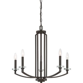 Quoizel Transit Steel 5-light Chandelier (Bronze) - Chandeliers For Bedrooms by Overstock.com
