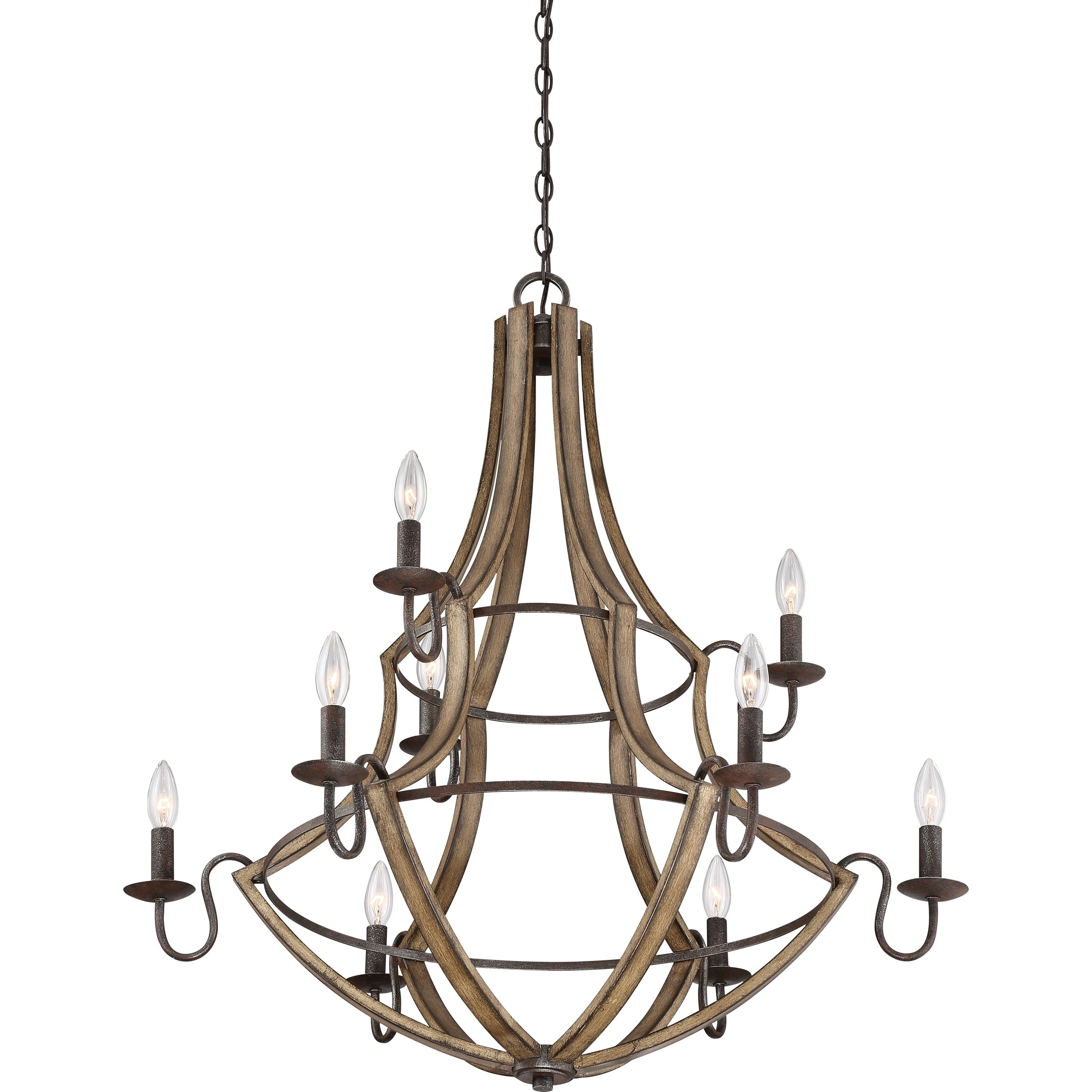 Quoizel Shire Rustic Black 9-light Chandelier - Chandeliers For Bedrooms by Overstock.com