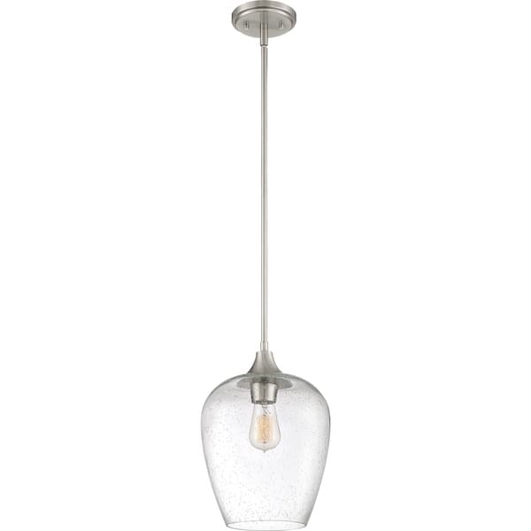 slide 2 of 4, Quoizel Towne Brushed Nickel Mini Pendant