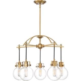 Quoizel Sidwell Steel 5-light Chandelier (Brass) - Chandeliers For Bedrooms by Overstock.com