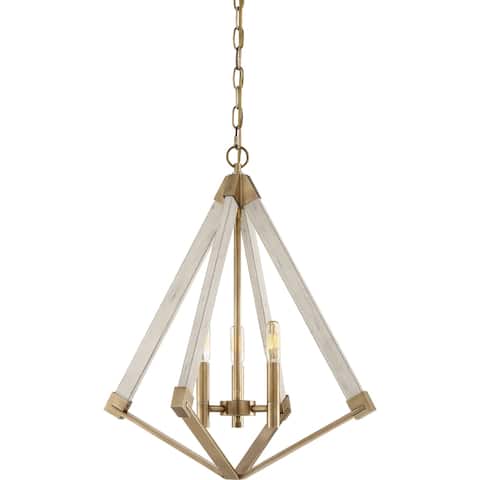 Quoizel View Point Weathered Brass 3-light Foyer Piece