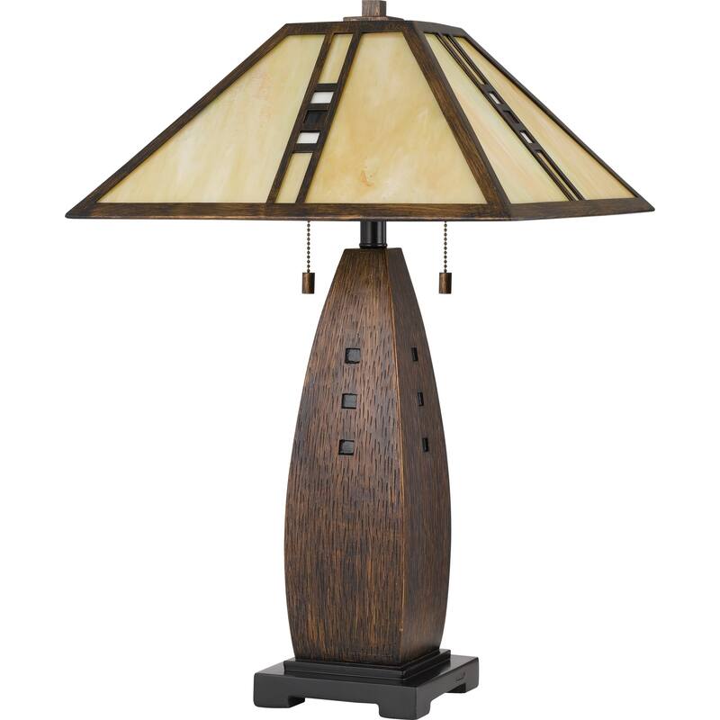 Quoizel Fulton Brown Tiffany Table Lamp