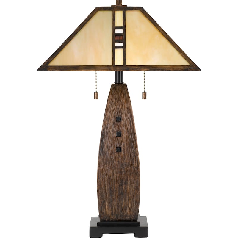 Quoizel Fulton Brown Tiffany Table Lamp