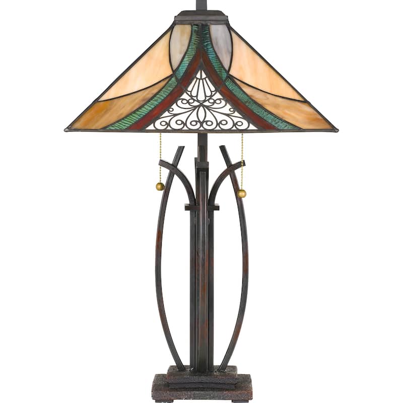 Quoizel Orleans Valiant Bronze Tiffany Table Lamp