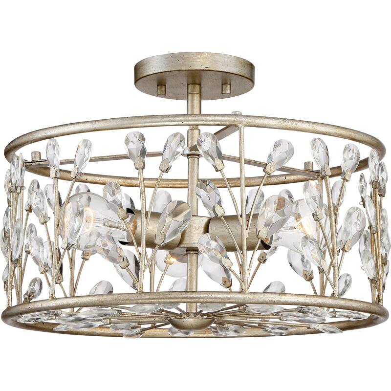 Quoizel Meadow Lane Vintage Gold Semi-flush Mount