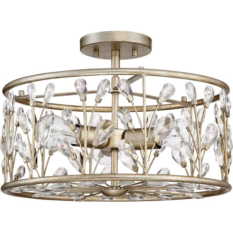 Quoizel Meadow Lane Vintage Gold Semi-flush Mount