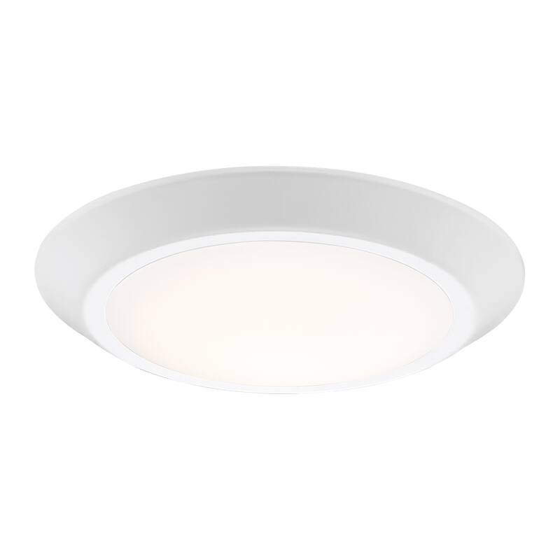 Quoizel Verge Steel 15-watt Flush Mount - White
