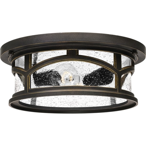 Quoizel Marblehead 10.25-in W Fresco Outdoor Flush Mount Light