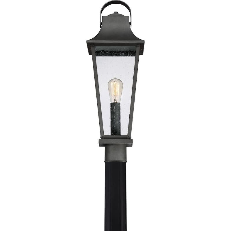 Quoizel Galveston Mottled Black Post Lantern